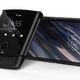 The Razr folded and open
